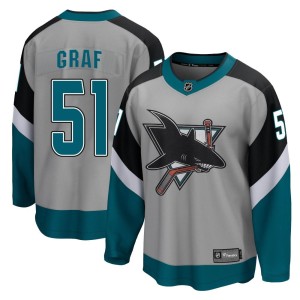 Youth San Jose Sharks Collin Graf Fanatics Branded Breakaway 2020/21 Special Edition Jersey - Gray