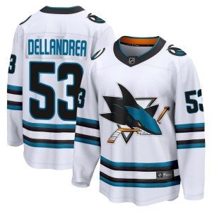 Youth San Jose Sharks Ty Dellandrea Fanatics Branded Breakaway Away 2nd Jersey - White