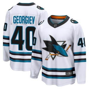 Youth San Jose Sharks Alexandar Georgiev Fanatics Branded Breakaway Away 2nd Jersey - White