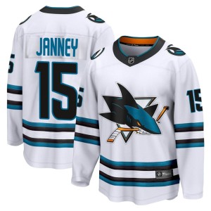 Youth San Jose Sharks Craig Janney Fanatics Branded Breakaway Away 2nd Jersey - White