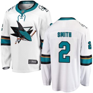 Men's San Jose Sharks Will Smith Fanatics Branded Breakaway Away Jersey - White