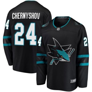 Youth San Jose Sharks Igor Chernyshov Fanatics Branded Breakaway Alternate Jersey - Black