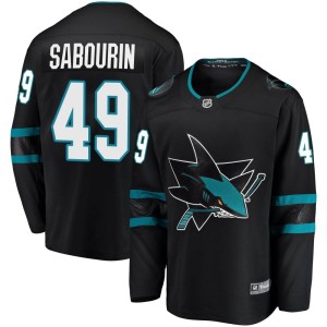 Youth San Jose Sharks Scott Sabourin Fanatics Branded Breakaway Alternate Jersey - Black