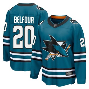 Youth San Jose Sharks Ed Belfour Fanatics Branded Breakaway Home 2nd Jersey - Teal