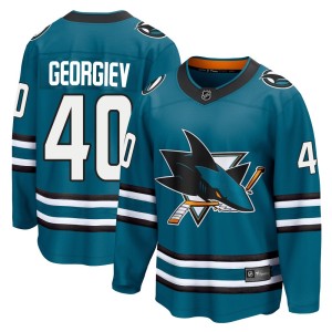 Youth San Jose Sharks Alexandar Georgiev Fanatics Branded Breakaway Home 2nd Jersey - Teal