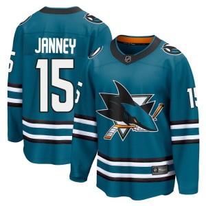 Youth San Jose Sharks Craig Janney Fanatics Branded Breakaway Home 2nd Jersey - Teal