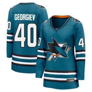 Women's San Jose Sharks Alexandar Georgiev Fanatics Branded Breakaway Home 2nd Jersey - Teal