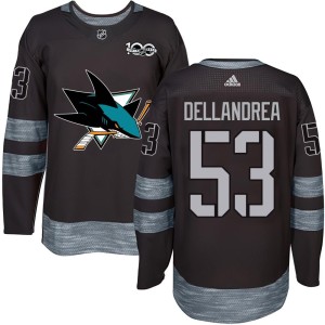 Men's San Jose Sharks Ty Dellandrea Authentic 1917-2017 100th Anniversary Jersey - Black