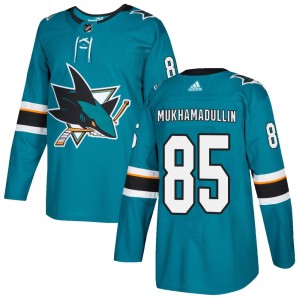 Youth San Jose Sharks Shakir Mukhamadullin Adidas Authentic Home Jersey - Teal