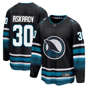 Youth San Jose Sharks Yaroslav Askarov Fanatics Branded Premier Breakaway Alternate Jersey - Black