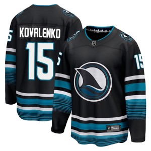 Youth San Jose Sharks Nikolai Kovalenko Fanatics Branded Premier Breakaway Alternate Jersey - Black