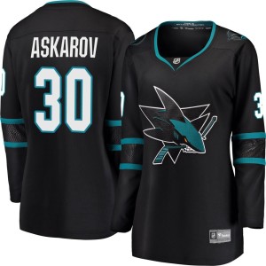 Women's San Jose Sharks Yaroslav Askarov Fanatics Branded Breakaway Alternate Jersey - Black