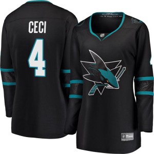 Women's San Jose Sharks Cody Ceci Fanatics Branded Breakaway Alternate Jersey - Black