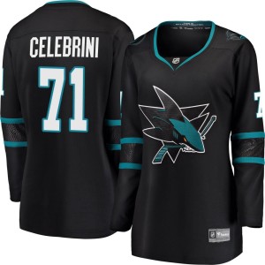 Women's San Jose Sharks Macklin Celebrini Fanatics Branded Breakaway Alternate Jersey - Black