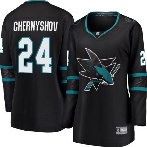 Women's San Jose Sharks Igor Chernyshov Fanatics Branded Breakaway Alternate Jersey - Black