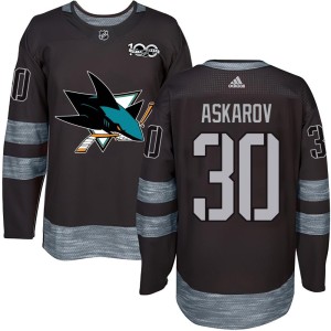 Youth San Jose Sharks Yaroslav Askarov Authentic 1917-2017 100th Anniversary Jersey - Black