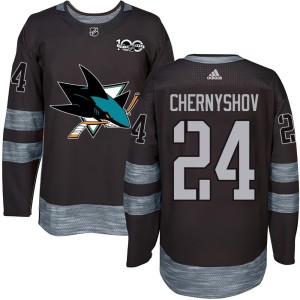 Youth San Jose Sharks Igor Chernyshov Authentic 1917-2017 100th Anniversary Jersey - Black