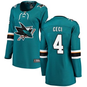 Women's San Jose Sharks Cody Ceci Fanatics Branded Breakaway Home Jersey - Teal