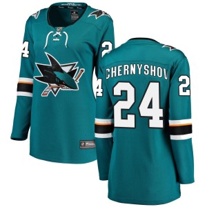 Women's San Jose Sharks Igor Chernyshov Fanatics Branded Breakaway Home Jersey - Teal