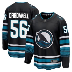 Men's San Jose Sharks Ethan Cardwell Fanatics Branded Premier Breakaway Alternate Jersey - Black