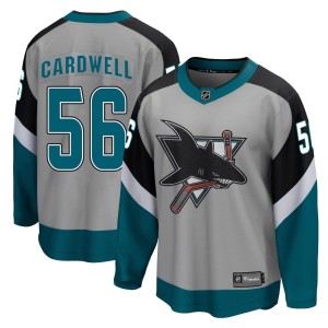 Men's San Jose Sharks Ethan Cardwell Fanatics Branded Breakaway 2020/21 Special Edition Jersey - Gray