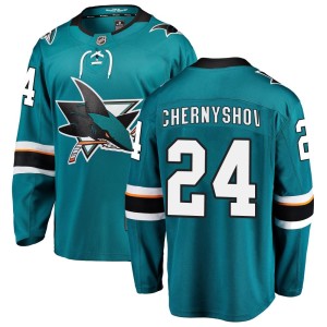 Youth San Jose Sharks Igor Chernyshov Fanatics Branded Breakaway Home Jersey - Teal