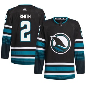 Men's San Jose Sharks Will Smith Adidas Authentic Alternate Primegreen Jersey - Black