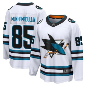 Men's San Jose Sharks Shakir Mukhamadullin Fanatics Branded Breakaway Away 2nd Jersey - White